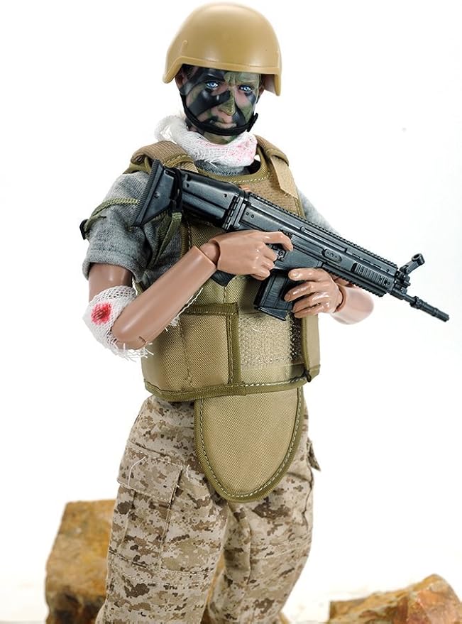 BJPEY 12" Wounded Soldier Action Figures Soldiers Toys 1:6 Scale (Wounded Soldier)