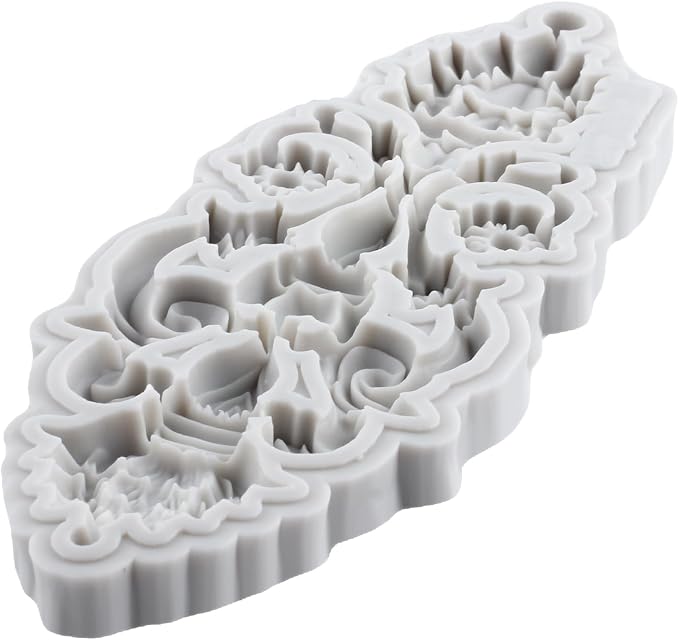 Baroque Scroll Relief Silicone Mold 3D Embossed Lace Polymer Clay Molds for DIY Crafts Epoxy Resin Casting Air Dry Polymer Clay Plaster Jewelry Making