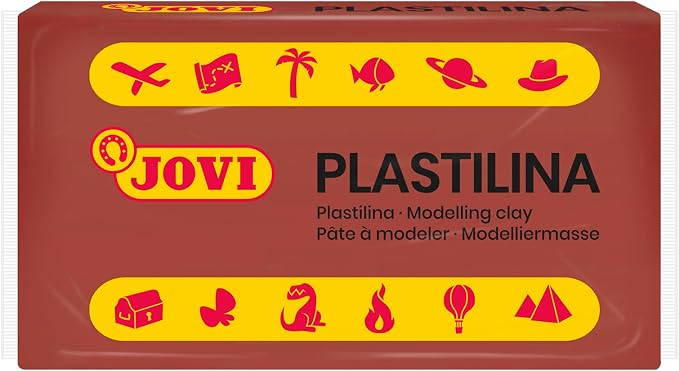 Jovi - Reusable Non-Hardening Modeling Clay, 30 Brown Bars, 1.75 oz Each | Total of 3.3 lb, Perfect for Arts & Crafts Projects