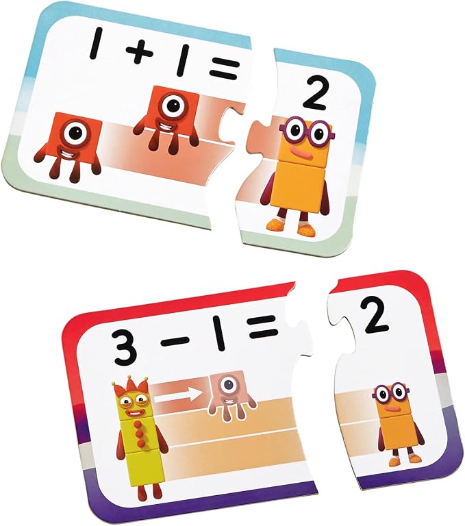 Learning Resources Numberblocks Adding & Subtracting Puzzle Set, Ages 3+, 20 Self-Correcting Maths Puzzles, Based on TV Series