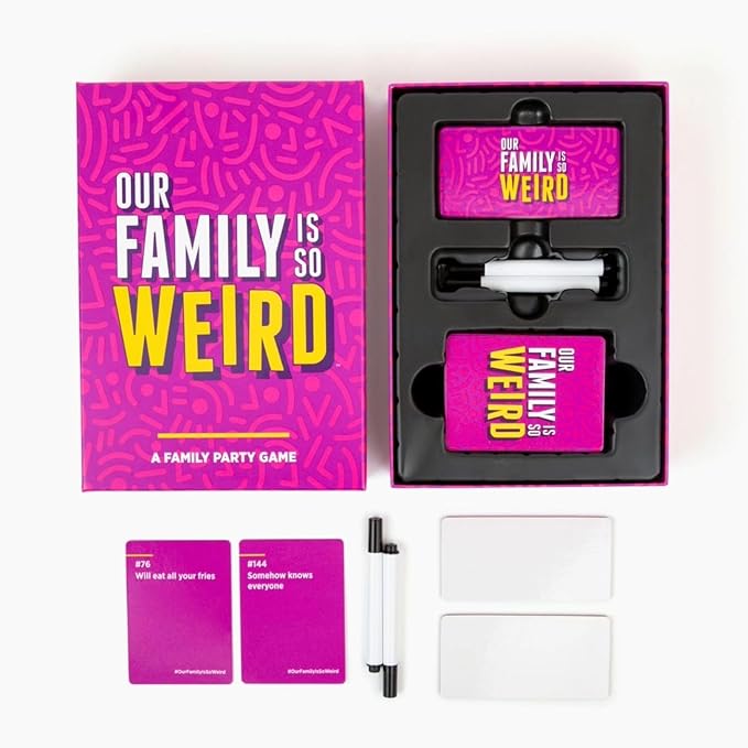 DSS Games Our Family is So Weird [A Family Card Game to Decide Who’s Most Likely to | Game Night Idea for Teens, Adults & Groups Great for Reunions, Vacation, Road Trips]