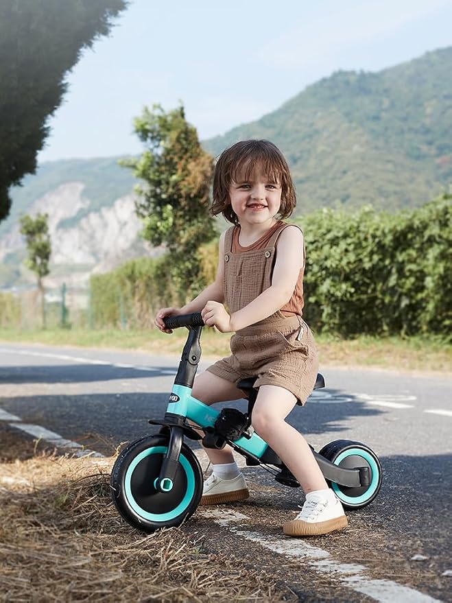 newyoo Toddler Tricycles for 1-3 Year Olds, Toddler Bike, Baby Balance Bike, Christmas and Birthday Gift for Boy and Girl, Trike with Push Handle, Safety Guard, Safety Belt, Blue, TR008 | for 1-3 Year Olds