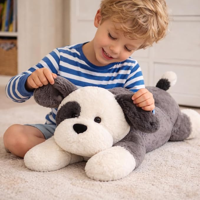 Weighted Dog Stuffed Animal Soft Weighted Plushes Cute Dog Plush Toy Birthday Gifts for Kids Boys Girls Adults (20" 4 lbs)