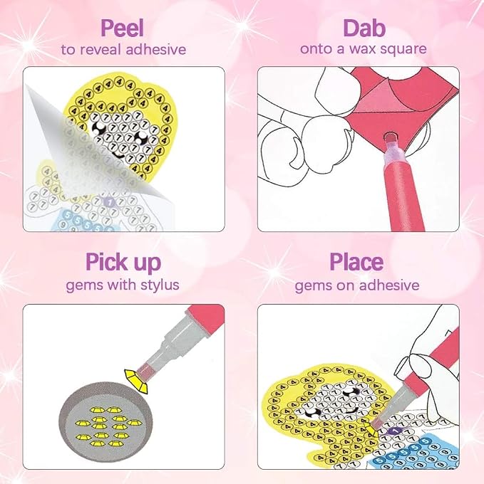Arts and Crafts for Kids Ages 8-12 - Make Your Own GEM Keychains - 5D Diamond Art Painting by Numbers Kits Girls Kids Ages 3-5 4-6 6-8 Toys Birthday Easter Basket Stuffers Christmas Stocking Gifts
