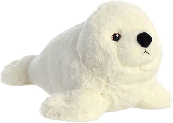 Aurora® Responsibly Made Eco Nation™ Seal Stuffed Animal - Ideal for Playtime Adventures - Perfect for Birthdays or Just Because - White 12 Inches