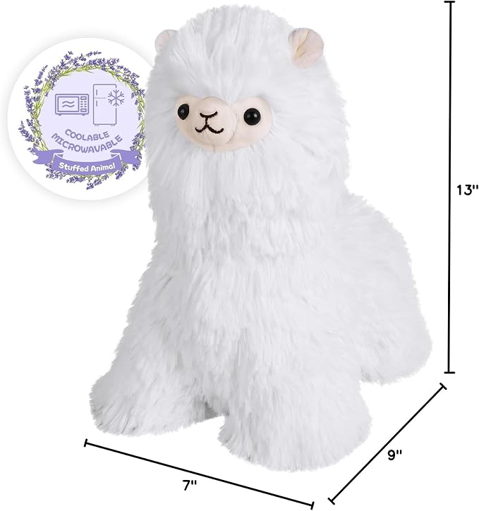 SuzziPals Llama Stuffed Animals, Microwavable Heating Pads Plushies for Soothing & Relaxation, Stuffed Alpaca Plush Toys for Stress Relief, Cuddly Lavender Scented Stuffed Doll for Kids, Llama Gifts