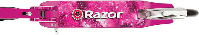 Razor A5 Lux Kick Scooter for Kids Ages 8+ - 8" Urethane Wheels, Anodized Finish Featuring Bold Colors and Graphics, for Riders up to 220 lbs