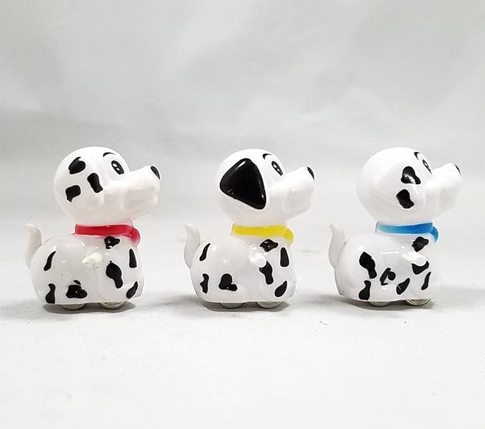 Haktoys Replacement or Additional Parts, Dalmatian Dog Figurines – for The Spotty Dog Slide Toy Race Track Set (Pack of 3)