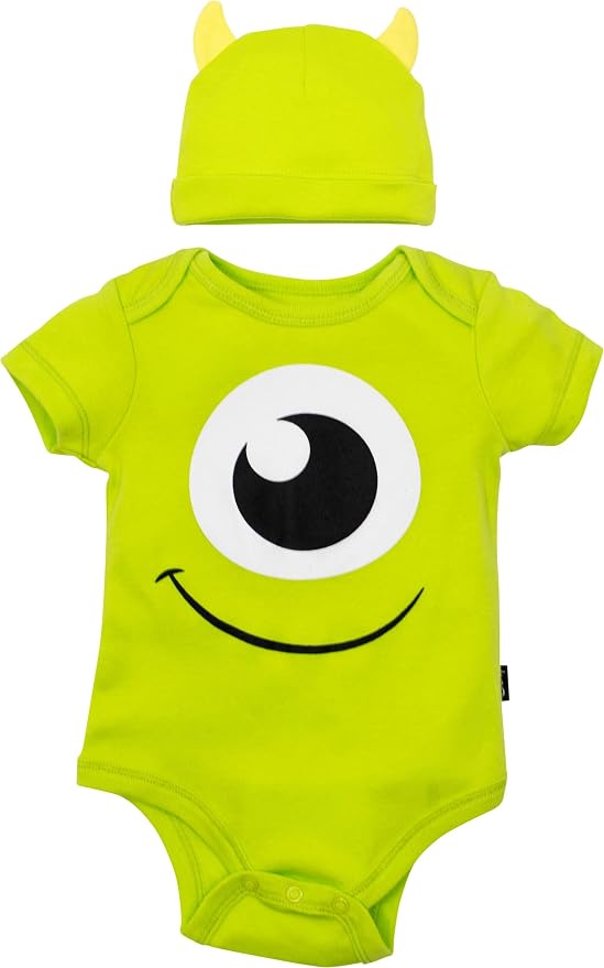 Disney Cosplay Baby Bodysuit and Hat Set Newborn to Infant Sizes (Newborn - 24 Months)