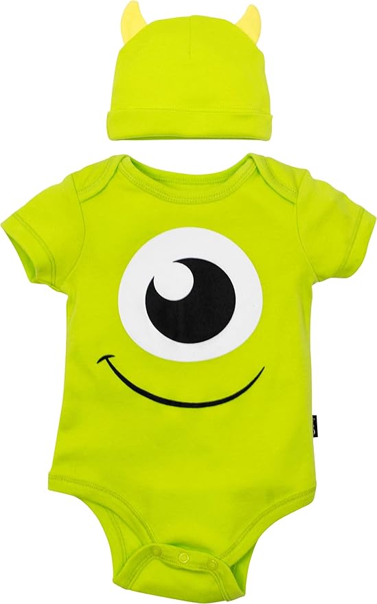 Disney Cosplay Baby Bodysuit and Hat Set Newborn to Infant Sizes (Newborn - 24 Months)
