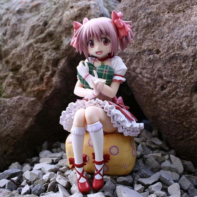 QAHEART Anime AkemiHomura Figure Madoka Kaname Action Figure Anime Girl Sitting Statue Figurine 5.51in