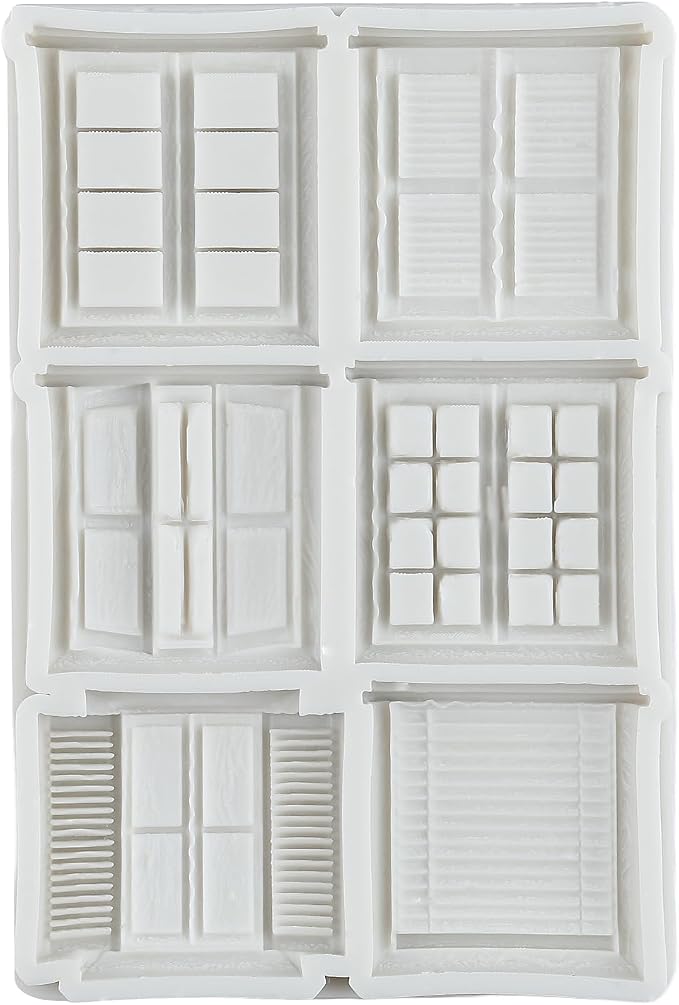 Window Polymer Clay Mold Window Frame Silicone Molds for DIY Crafts Epoxy Resin Casting Air Dry Polymer Clay Plaster Jewelry Making