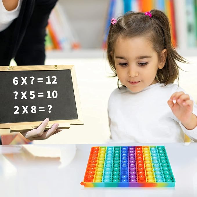 P00p with Numbers Multiplication Table Game Fidget Math Toys,Stress Relieving Fidget Learning Game Toy to Create Kinds of Math Manipulative,It Makes Learning Easier and More Fun