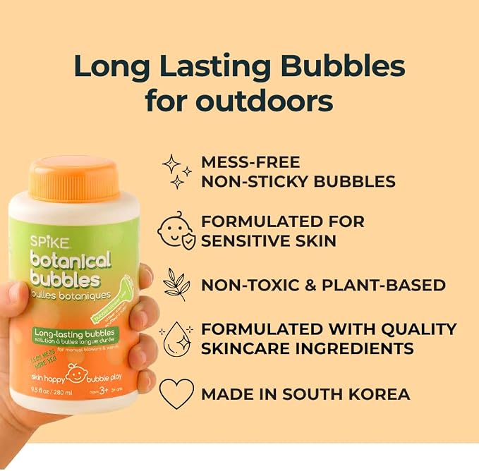Innobaby Spike LongLasting Outdoor Botanical Bubble Solution 9.5 oz Refill