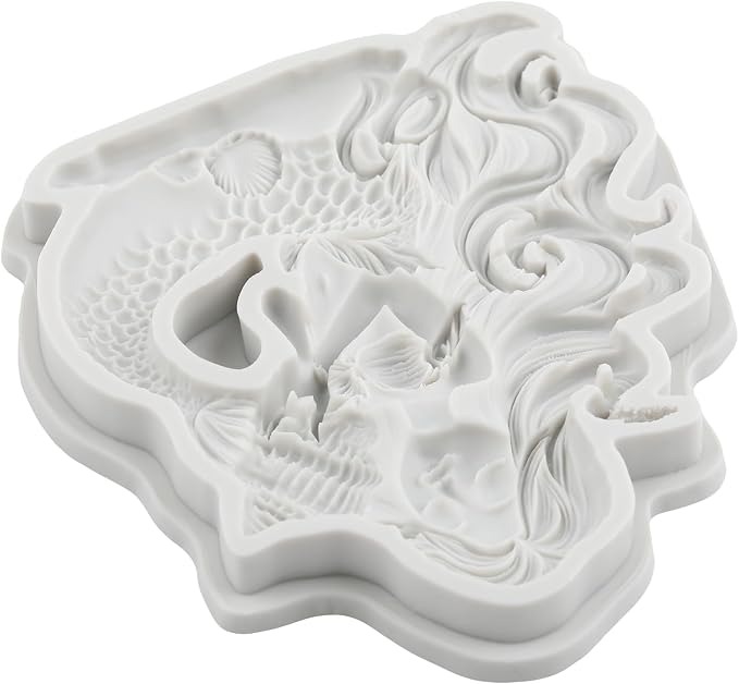 Mermaid Polymer Clay Mold Mermaid Conch Silicone Molds for DIY Craft Epoxy Resin Casting Polymer Clay Tools Crafts Air Dry Jewelry Making