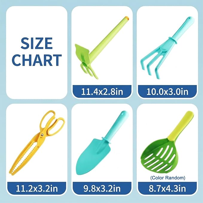 Sand Beach Toys for Kids, 5 PCS Beach Shovel Sifter Rake, Clip Tongs Set - Travel-Friendly Mesh Scooper for Shell Collecting, Outdoor Essentials Shark Tooth Sifter Dipper for Toddlers Boys Girls