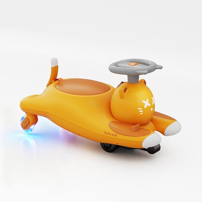 Garvee Electric Wiggle Car for Kids, 2-in-1 Ride On Swing Car with Pedal, 360 Degree Steering, 2 Speeds, Bluetooth, Flashing Wheels, Anti-Tip Design, Rechargeable Battery, Ages 3+, 6V
