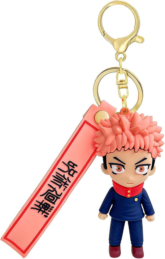 JJK Novelty Keychain, Collectable Anime Mini Figure, Fun Keyring Jewelry Gift for Men and Women