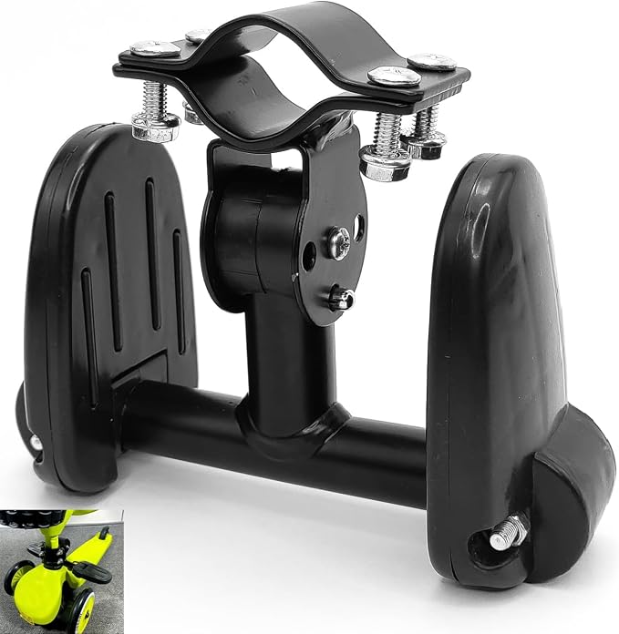Kick Scooters Footrest with Folding Foot Rest Pegs 3 Wheel Scooter Footrest Pedals for 3 Wheeled Scooter with Foldable Seat Front Mount Never Fall Down 2-in-1 Scooters