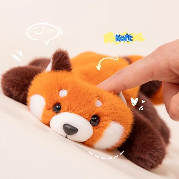 PEACH CAT Red Panda Stuffed Animal Cute Plushies Small Plush Toys Birthday Gifts for Girls Boys Kids