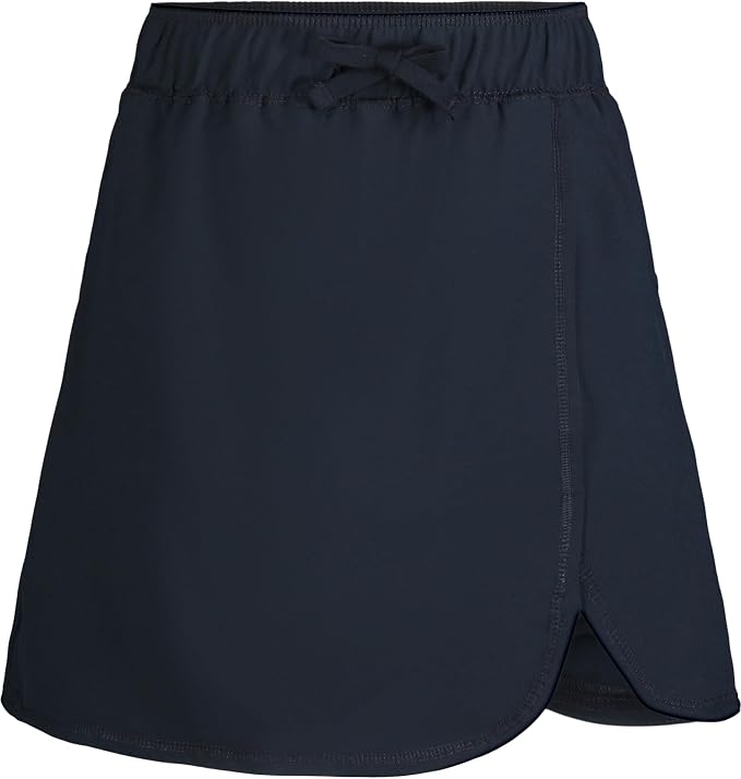 Nautica girls School Uniform Pull-on Scooter Skirt With Undershorts, Knit Waistband & Functional Pockets