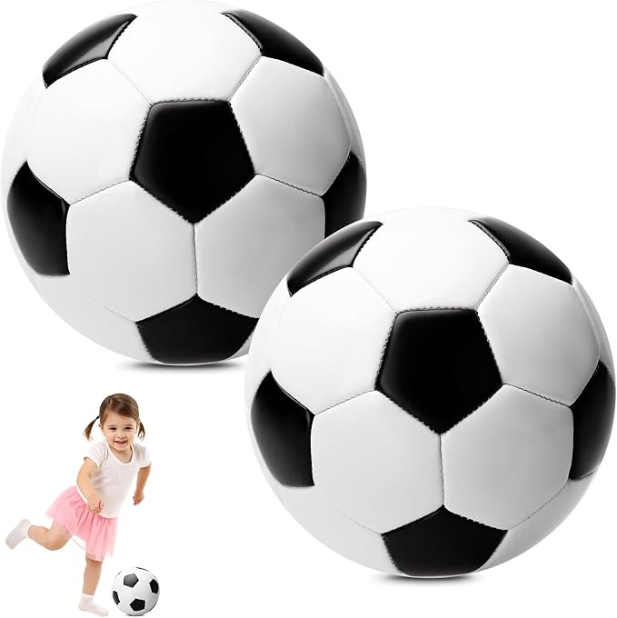 INPODAK Soccer Ball Size 3 Size 2 for Toddlers Kids 1-3 3-8, 1 or 2 Pack Cartoon Small Dinosaur Unicorn Soccer Ball Gifts for Girls Boys, Indoor Outdoor Sports Play Toys Birthday Gifts with Pump
