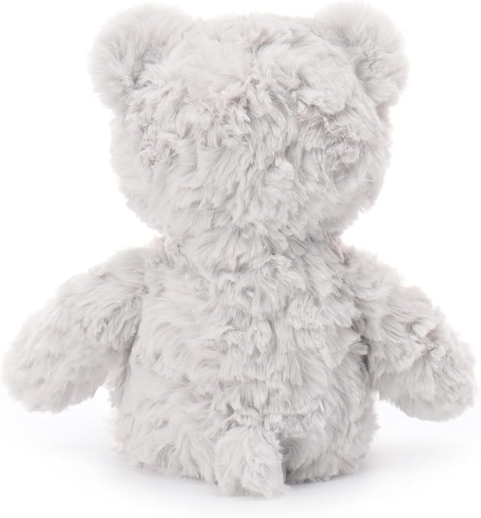 Apricot Lamb Light Gray Flower Bear Stuffed Animals for Kids, Soft Cute Plush Toys for Baby Girl and Boy, 8 Inches