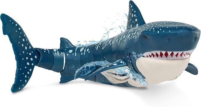 Terra by Battat - Remote Control Shark – Realistic Moving RC Whale Shark Toy for Water Play & Swimming Pools – Fun RC Pool Ocean Lake Toys for Kids – Battery-Operated Floating Toy - 3 Years +