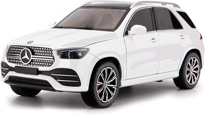 WAKAKAC Compatible for 1/24 Alloy Die-cast GLE 350 Toy Car with Sound and Light Pull Back Collection Model Car for Kids Gift （White）