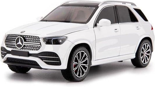 WAKAKAC Compatible for 1/24 Alloy Die-cast GLE 350 Toy Car with Sound and Light Pull Back Collection Model Car for Kids Gift （White）