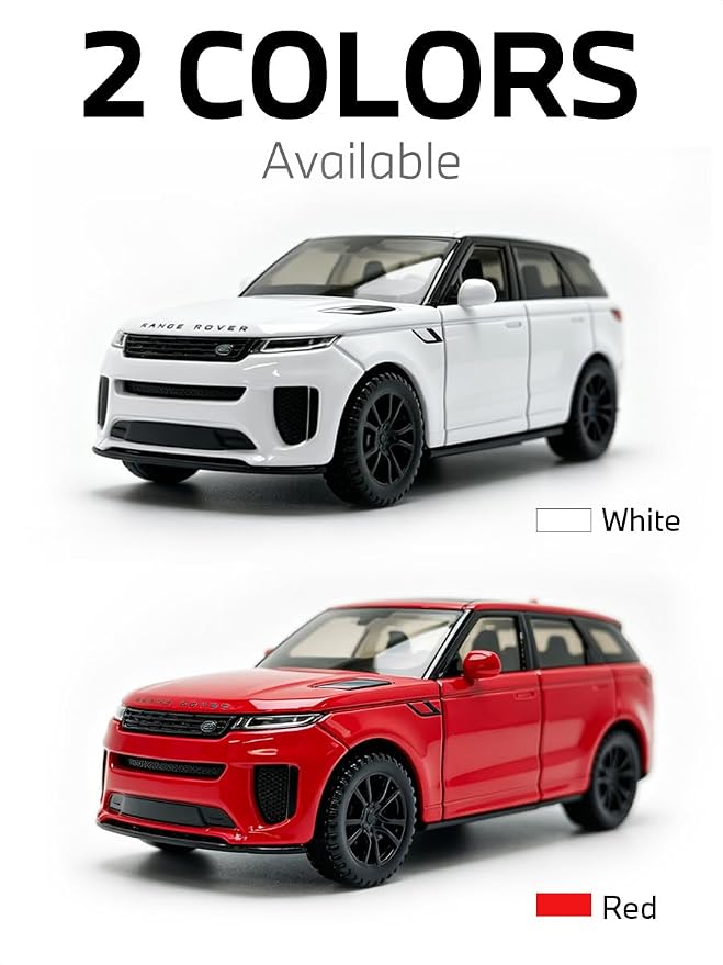 RASTAR 1/43 Diecast Model Car Range Rover Sport SV, Durable, 64690 | Officially Licensed, Ideal Gift, Zinc Alloy, Smooth Rolling Wheels, Great for Play & Display for Kids & Car Lovers Ages 3+