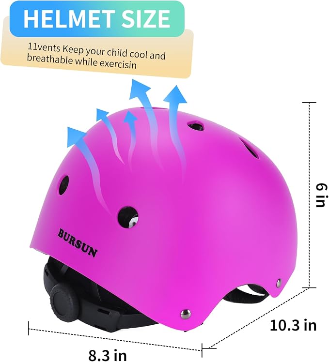 Kids Bike Helmet Ventilation & Adjustable Toddler Helmet for Ages 2-14 Kids Boys Girls Multi-Sport Helmet for Skateboard Roller Skateing Bicycle Scooter blance Bike