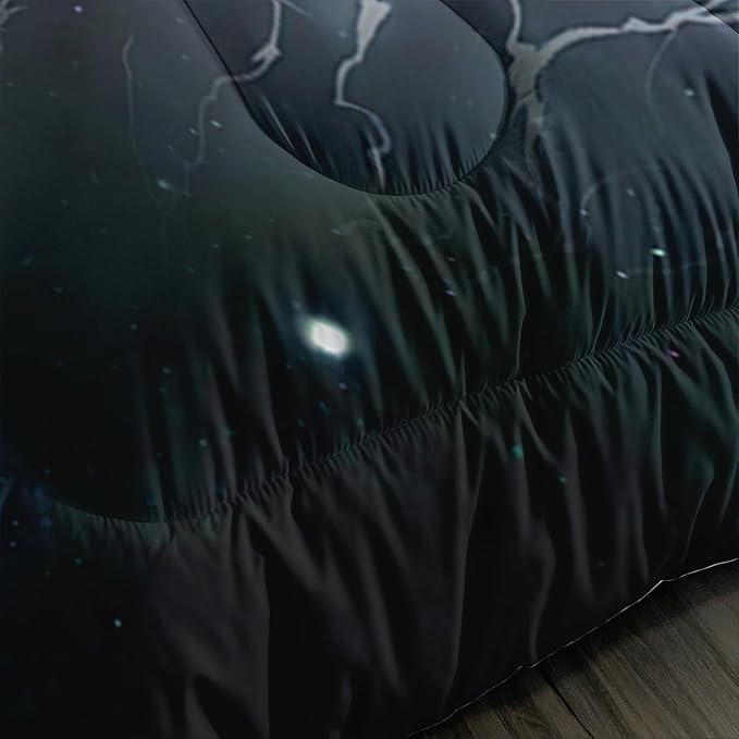 AILONEN Wolf Dream Catcher Comforter Set Twin Size, Blue Galaxy Wolf Bedding Set for Boys, Outer Space Comforter Sets Wild Animals Duvet Set 3 Pieces, 1 Quilt and 2 Pillowcases