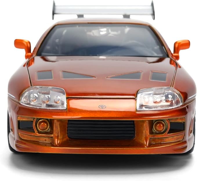 Diecast Model Car Compatible for Fast & Furious 25th Anniversary Edition 1:24 Brian's Toyota Supra in Brush Finish Color by Jada