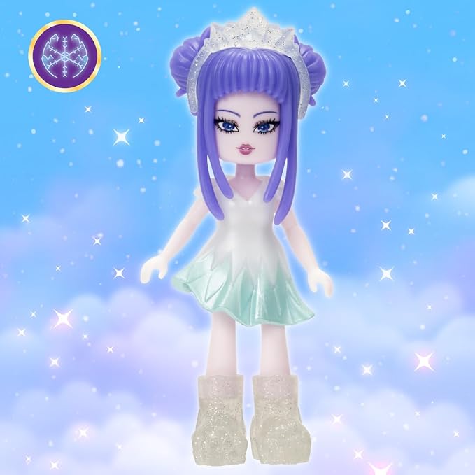 Royale High 3” Ice Fairy Fashion Doll - 1 Figure with 9 Fashion Accessories - Virtual Item Code Included - Series 2 - Ages 5+