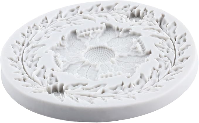 Baroque Style Polymer Clay Mold Baroque Relief Flower Silicone Molds Embossed Flower Mold for DIY Craft Epoxy Resin Casting Polymer Clay Tools Crafts Air Dry Jewelry Making