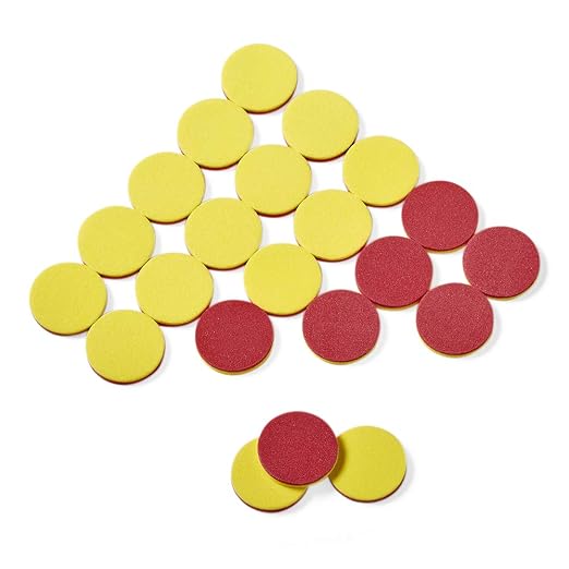 hand2mind Foam Two-Color Counters, Red and Yellow, Manipulatives, Chips, Math Bingo, 200 Count