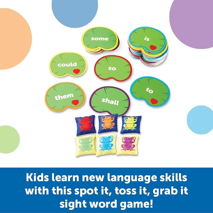 Learning Resources Sight Word Toss, Sight Word Phonics Games, Reading Flash Cards, Ages 5+