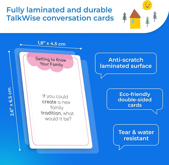 700 Family Conversation Cards, Fun Conversation Starters for Families, Play Dinner Table Games, Family Talking Cards, Color-Coded Across 6 Topics, Take Anywhere