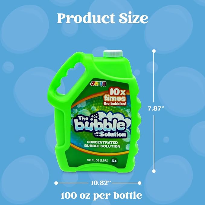 JOYIN 100 Oz Concentrated Bubble Solution (up to 8 Gallon) for Large Party in Summer Celebrations, Party Favor, Bubble Summer Toy, Classroom Prizes, Easter (Green)
