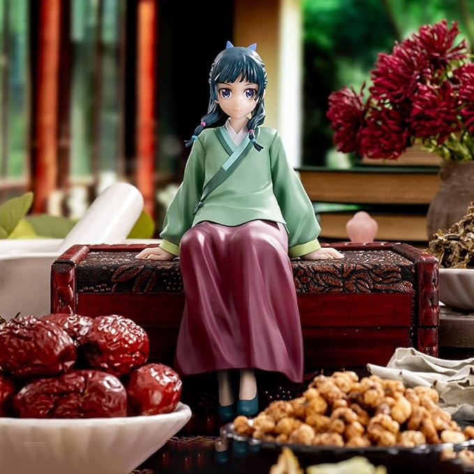 Maomao Figurine Hanfu Sitting Pose Anime Girl Figure 5.5" PVC Models Cute Maomao Statue Collectibles Ornaments Desktop Decoration