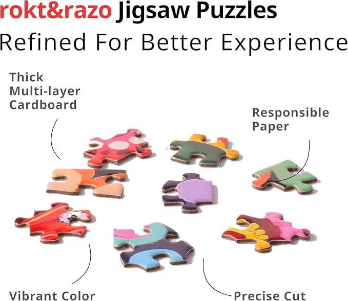 rokt&razo, World Heritage, 24 Mini Pack Jigsaw Puzzles, 1000 Pieces Daily Challenge Pack with Reference Poster, Advent Calendar, Family Game Nights, Finish Size 27.5 * 19.7 in (Index on the Back)
