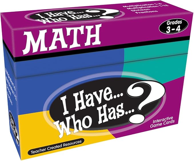 Teacher Created Resources I Have... Who Has...? Math Games Grades 3-4 (7819)