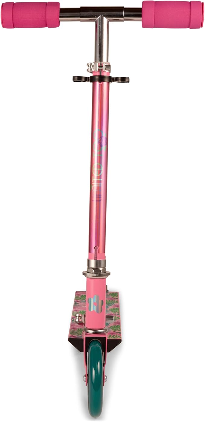 Limited Too Kick Scooter for Girls 5-12 Years, Light-Up Wheels, Glitter Deck, Adjustable Handlebar, Foldable 2-Wheel Kids Scooter, Holds up to 75 lb