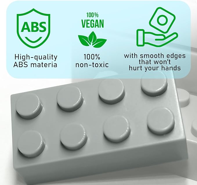Bulk Building Bricks, Compatible with Lego and All Brands, 8 Sizes and A Variety of Colors to Mix and Match，Random Color (240, Blue)