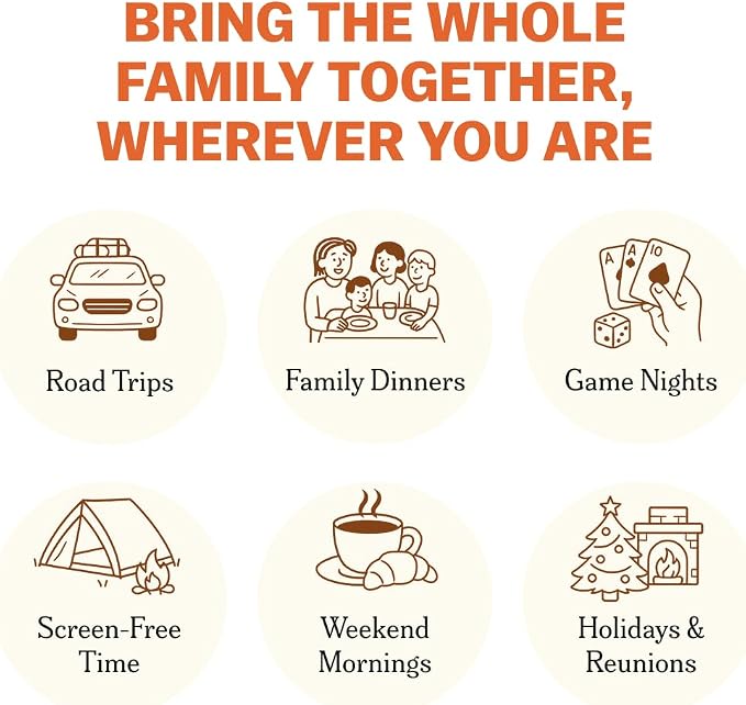 TALES Family Edition 150 Conversation Cards for Family Game Night, Adults, Teens, and Kids, Family Dinners, and Gatherings, Prompts for Meaningful Connections