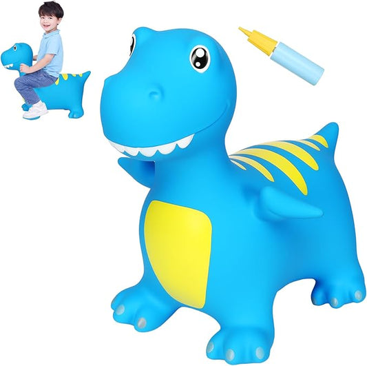 INPANY Bouncy Horse, Dinosaur Hopper Toys for Boys, Gifts Toy for Kid | Eco-Friendly PVC, Low Center Gravity, Cute Cartoon Design, Load 100 Lbs, Learn & Exercise & Active Fun, Gifts for 1-3 Kids
