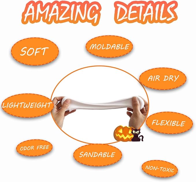 Foam Clay Cosplay Moldable Air Dry Foam Clay Craft 300g White Lightweight Sculpting Foam for Costumes Sanding Cosplay