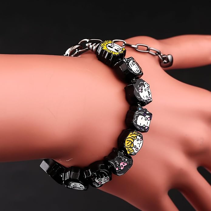 SONGCHANGJEWELRY Anime Figure Tanjiro Charm Bracelet - Tanjiro Nezuko Zenitsu Inosuke Figure Bracelet - Gifts