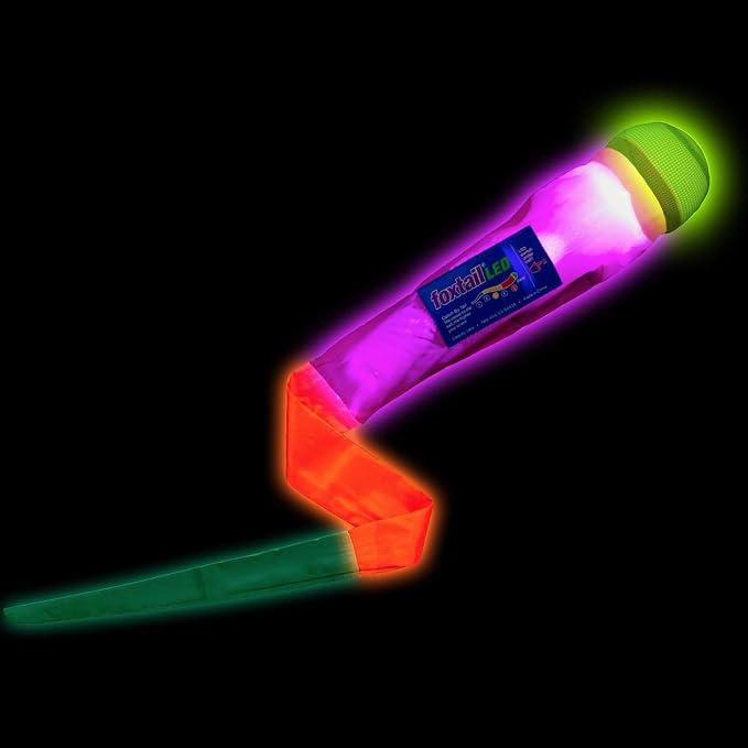 Foxtail LED - Outdoor Throw and Catch Light Up Game - Foam Ball & Tail Glow at Night - Play in The Dark - Fun Gift Idea for Kids & Adults, Boys & Girls